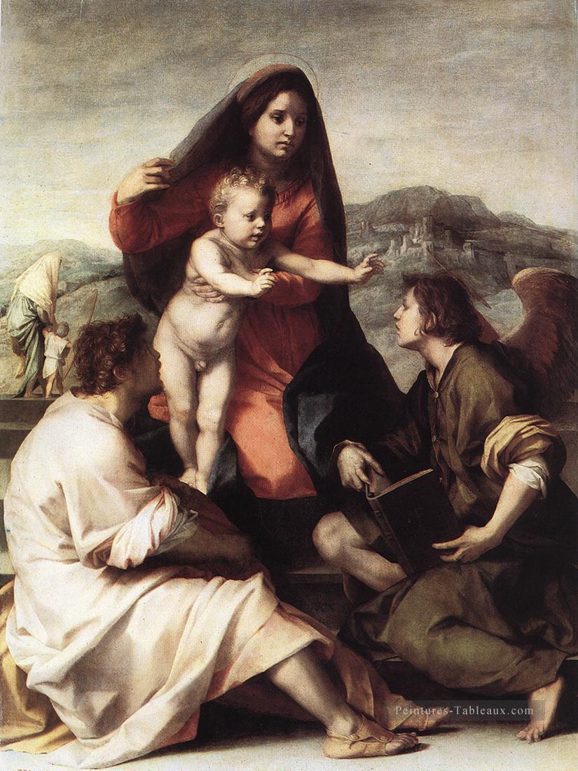Madonna della Scala Renaissance Maniérisme Andrea del Sarto Peintures à l'huile